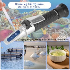 Đo độ mặn cho hồ nuôi thủy sản