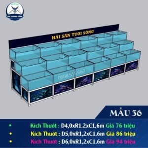 HỒ HẢI SẢN DÀI 6M, 3 TẦNG
